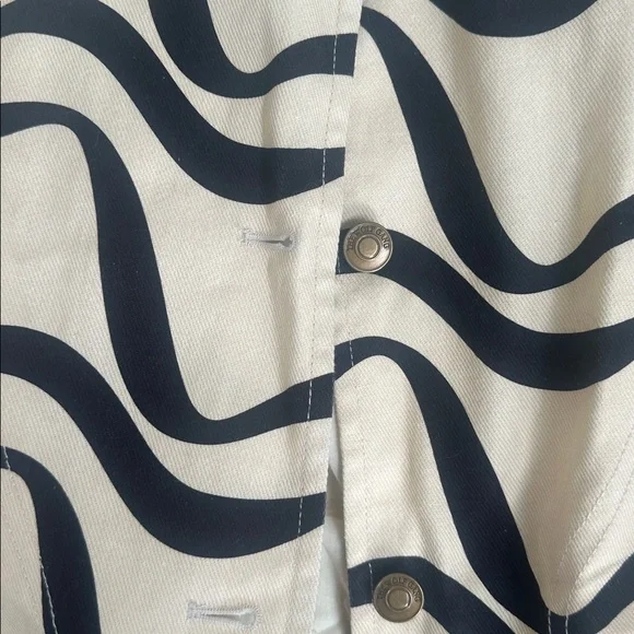 The Wolf Gang Wave Pattern Jacket in Black and Tan